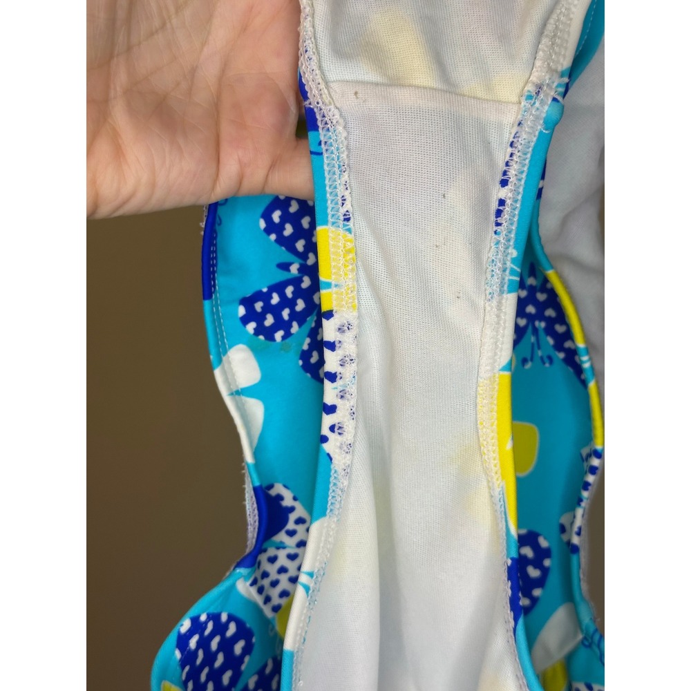 Royal‎ Crew One Piece Swimsuit Butterfly Print Blue Yellow XL - Picture 6 of 7